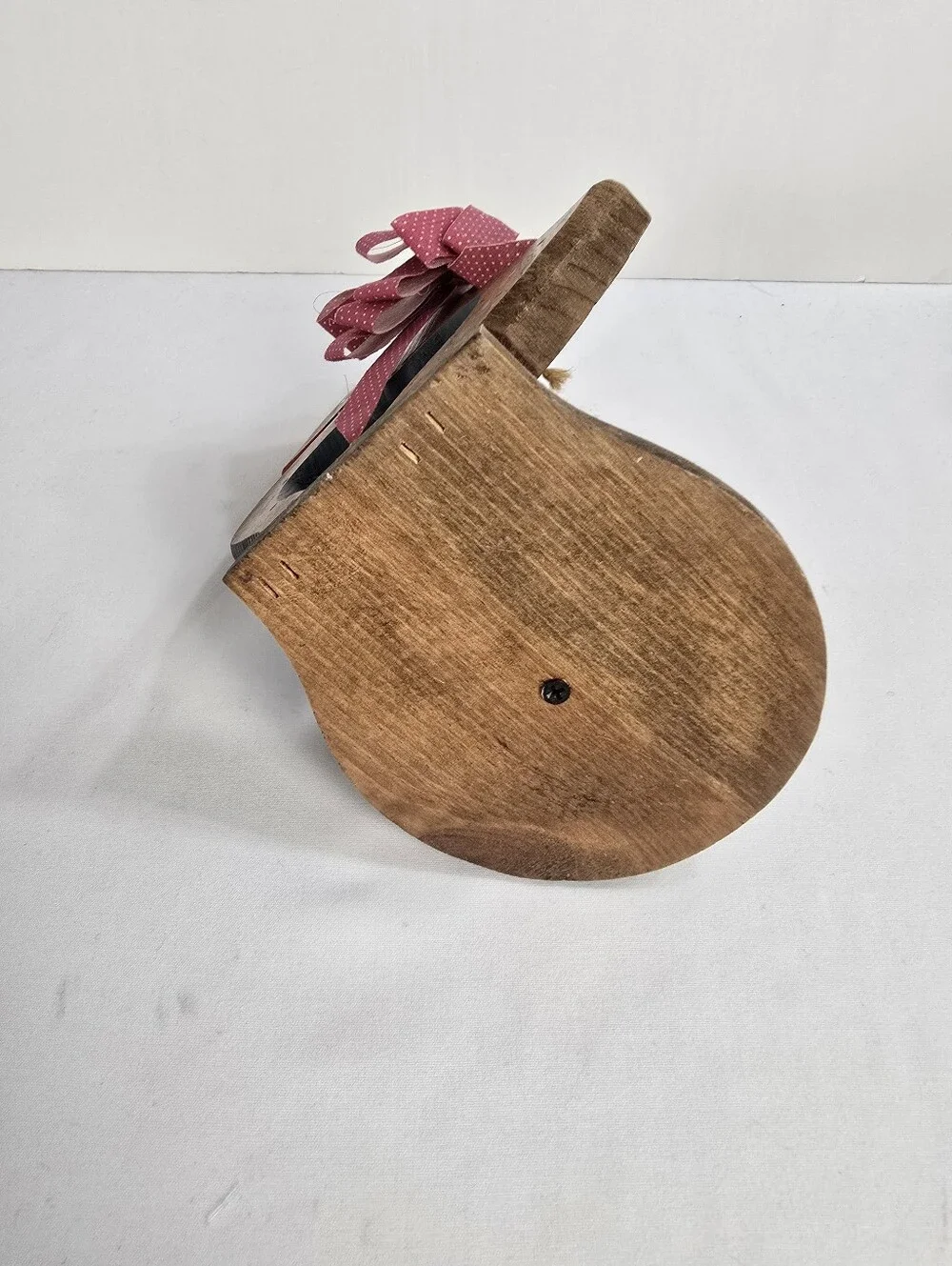 Vintage Wooden Duck Handcrafted Toilet Paper Roll Holder Grandmacore Goose